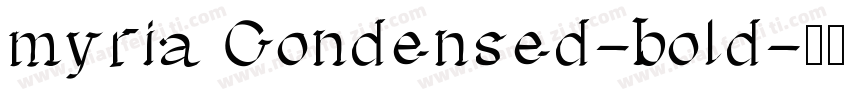 myria Condensed-bold字体转换